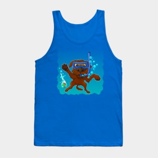 Dog in the pool Tank Top